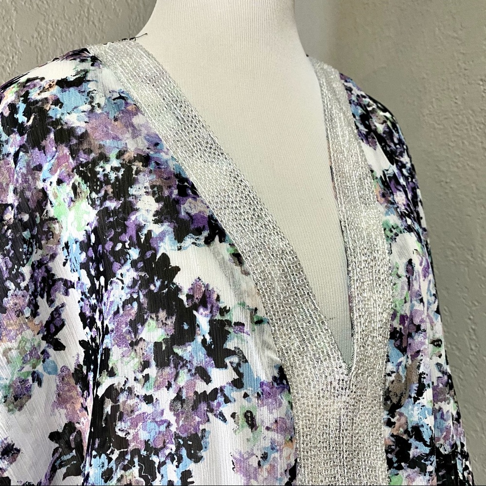 ๐HP๐NWT Badgley Mischka Abstract Blouson Coverup, S - Picture 8 of 15